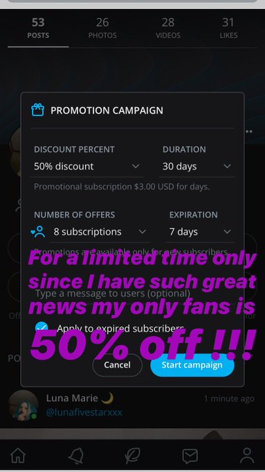 My fans only is literally fire right now the next 4 subscribers get it for only 3$    #stripperlife #boobs<a href="/tag/stripperlife"class="tags"><span>#stripperlife</span></a><a href="/tag/boobs"class="tags"><span>#boobs</span></a><a href="/tag/analplay"class="tags"><span>#analplay</span></a>