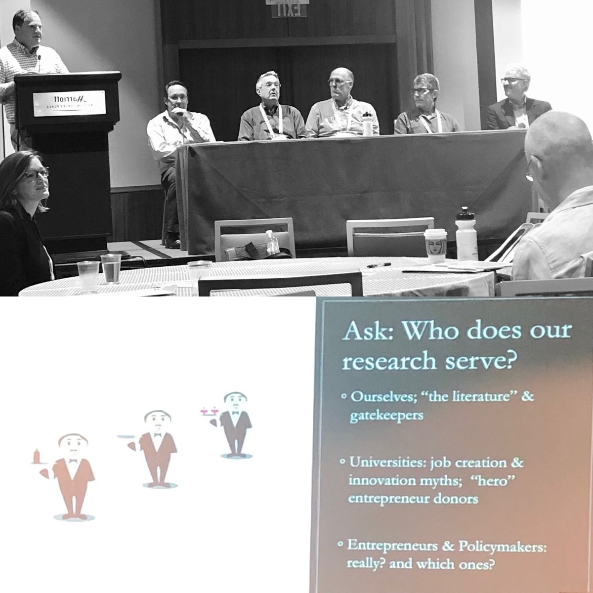 drliannetaylor's tweet photo. Rigour or relevance🤔⁉️           Hotly debated with D.Shepherd, T.Lumpkin, T.Baker, B.Gartner and R.Hunt. Let the 🧞‍♂️ out-our service to society is to undertake insightful research that in turn affects business and stimulates students. @ENT_Div_AoM @AOMConnect @f_welter https://t.co/Bpp6fwtHcG