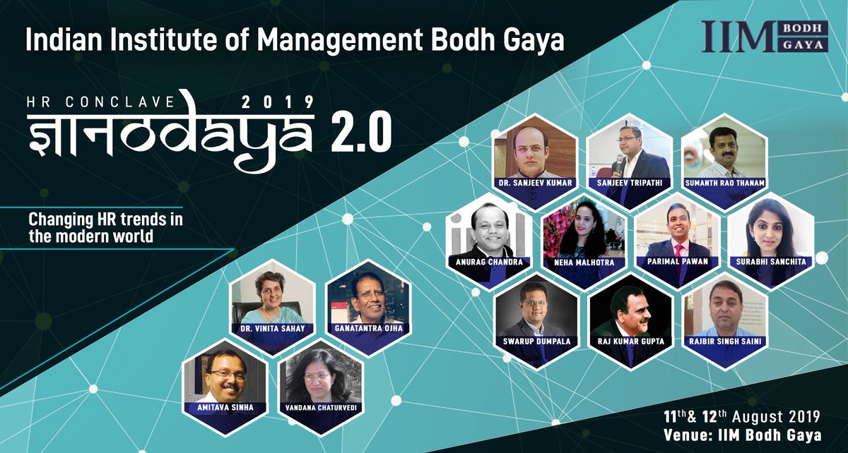 RelationsIim's tweet photo. The stage is set for second edition of Gyanodaya. HR Conclave 2019 @IIMBodhGaya
#TheEnlighteningIIM #Gyanodaya 
@hrsuccessmantra 
@SanchitaSurabhi 
@anurag_chandra 
@amitavasinha212 
@parimalguddu https://t.co/SfbcUIiP92 https://t.co/Dcp2mVq2m2