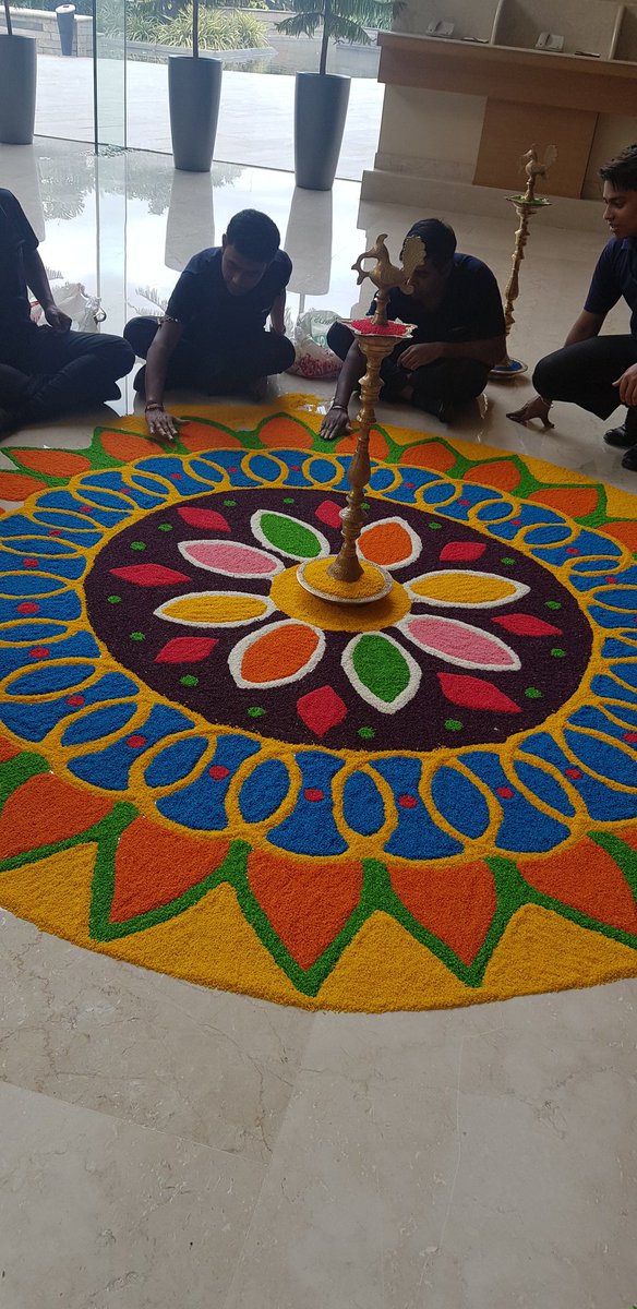 @TajBangalore @TajHotels @BLR_Airport There's no dirth of talent, creativity and beauty in our country #BeautifulRangoli