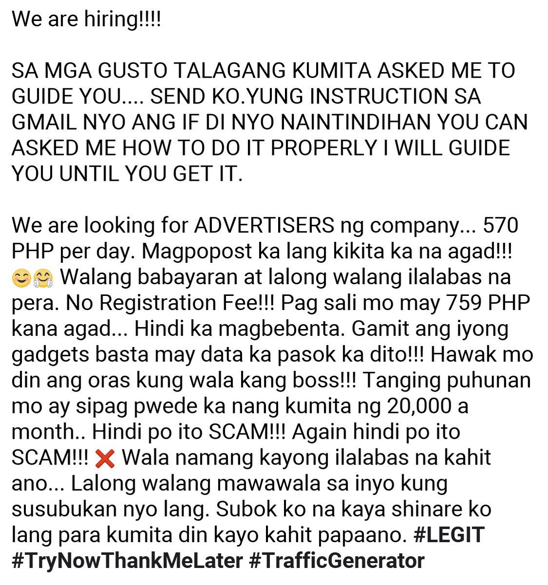 rhymingintandem's tweet image. Hello! Curious lang ako kung networking ba ‘to and if legit ba?
#TrafficGenerator