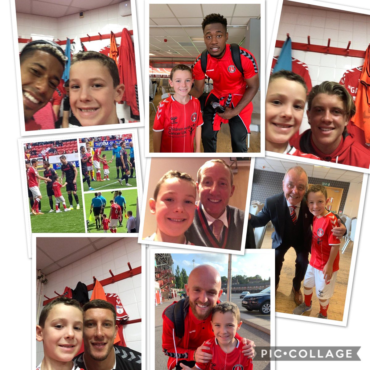 Had a fantastic day yesterday with my family at Charlton. Great result! My son was one of your team mascots and was lucky enough to meet all the players &amp; the manager:  <a href="/lyletaylor90/">Lyle Taylor</a> <a href="/Chuks_Aneke/">Chuks Aneke</a> <a href="/CAFCofficial/">Charlton Athletic FC</a> Conor Gallagher, Jonny Williams, Keith Peacock &amp; Lee Bowyer xx