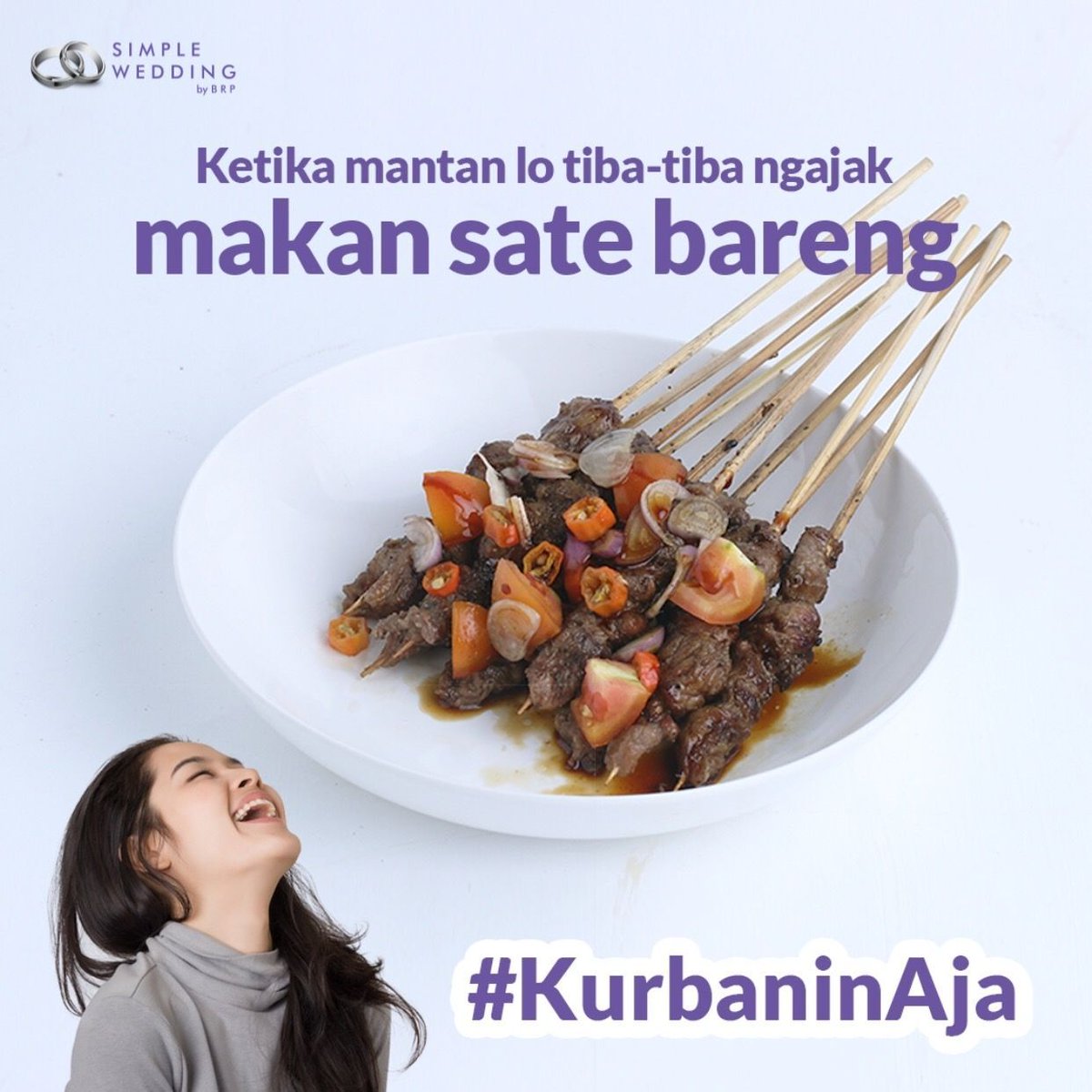 BRPBallroom's tweet photo. Wkwkwk, ga deng bercandaaa. Jangan ya, jangan dikurbanin. Kali aja masih cocok jadi temen hidup kamu. 😉🤣 https://t.co/XTZvI8GWUQ
