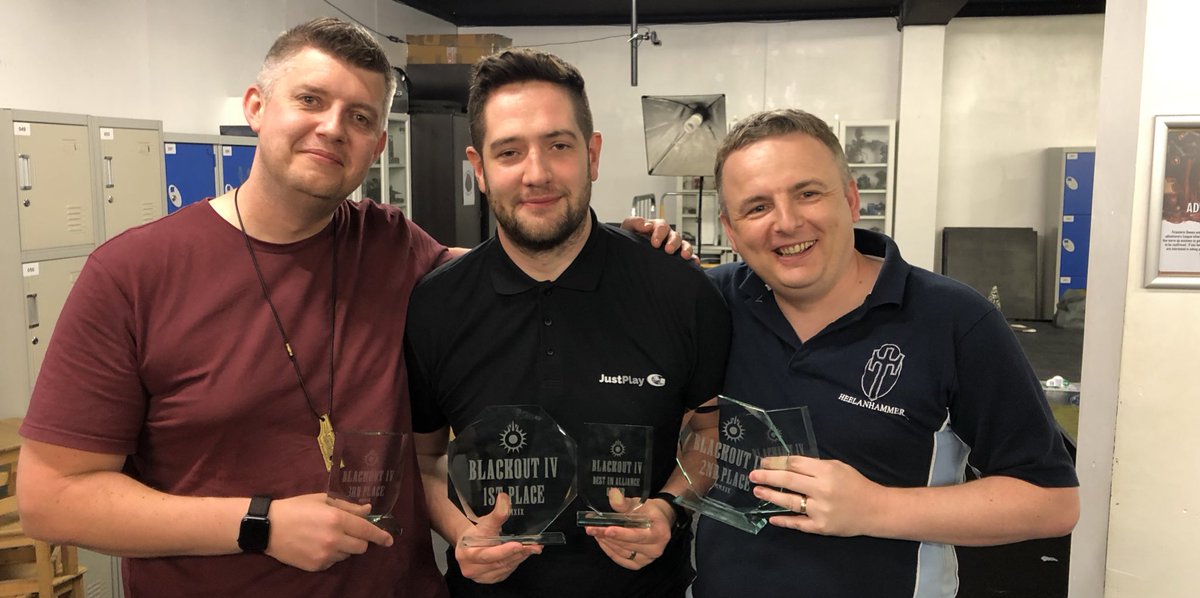 BenJohnson0013's tweet photo. Super chuffed with 3rd place behind @ubertechie74 rolling back the years and @James_Tinsdale rocking the Idoneth Deepkin #Blackout19 #Slaanesh #AoS https://t.co/8ECjx3fWI1