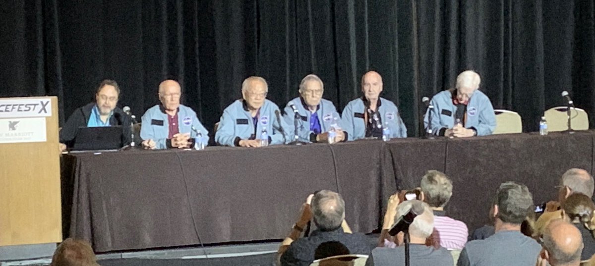 NickWeirShowbiz's tweet photo. Iβm at a special conference focused on All-things-Space, Aerospace Engineering, Space History and #Astronauts. Also, a very special collection of original #Mercury #Gemini #Apollo #FlightControllers. I met with them all, and they shared important details for our next #EscapeRoom! https://t.co/FMEkOByFjI