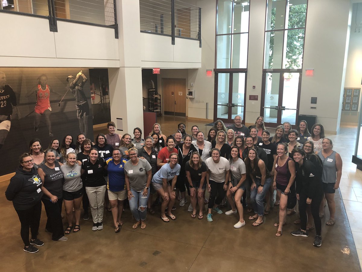 Another amazing coaching clinic.  Over 50 women becoming better coaches and leaders. Thanks <a href="/KamiCraigUSA/">Kami</a> for your words of encouragement.