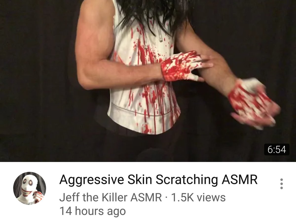 ScreamFantasyy's tweet photo. So I've discovered that asmr Jeff the killer is . Stronk https://t.co/4I8wHkd9Gb