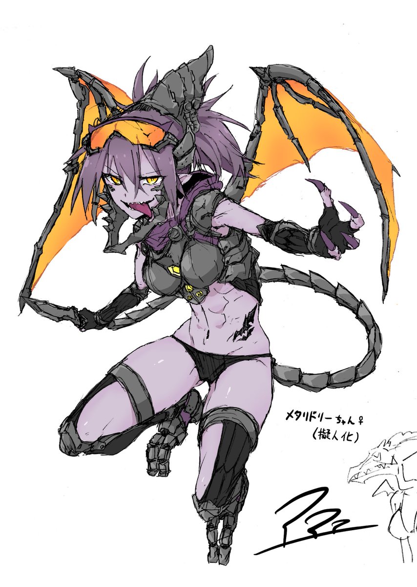Twitter இல お絵描き野郎ppps 擬人化メタリドリーちゃん スマブラspver スマブラ スマブラsp リドリー