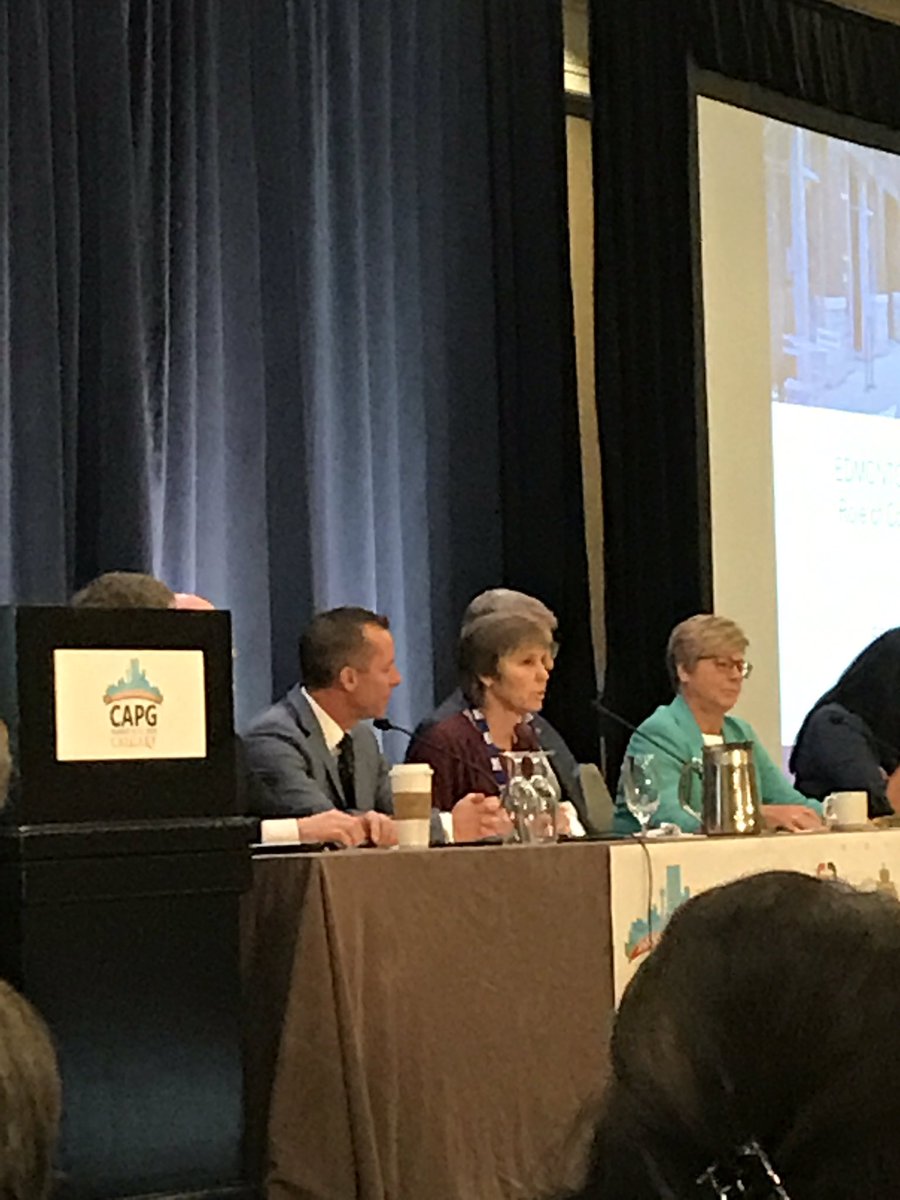 YEG_Commission's tweet photo. Commissioner Ruth speaking at #CAPGConference on hiring a new Chief of Police #Yeg #yyc https://t.co/y6PpSFQ013