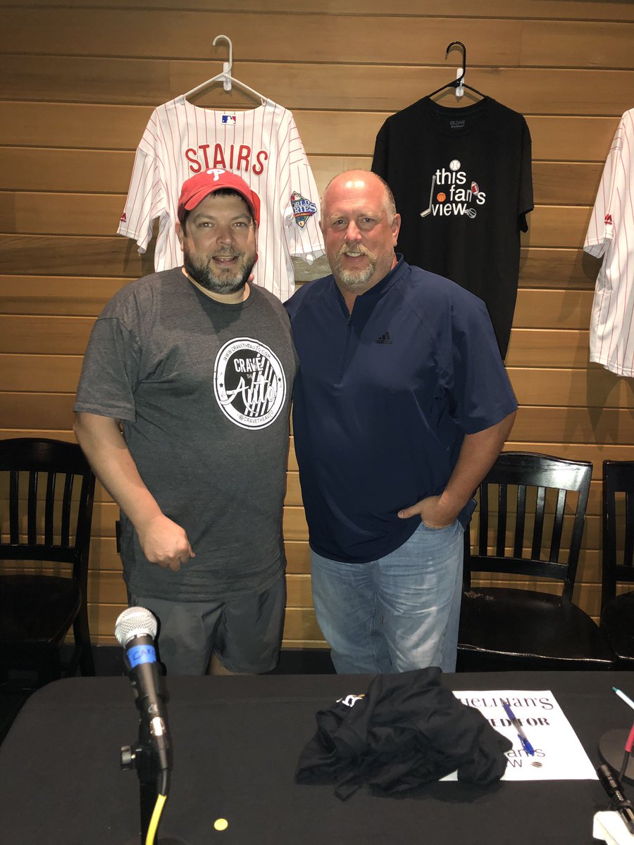 mjs80377's tweet photo. Have to give a shoutout to @flyboys1974 for an awesome This Fan’s View last Wednesday w/ @Phillies World Champion Matt Stairs @PJsPub. Shoutout to @laurenh903 @svh8008 @JohnOBrien51902 #08WorldSeriesChampions 
#ThisFansView https://t.co/qmxgFv1NXk