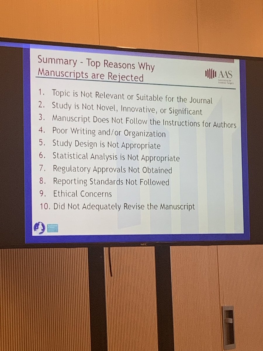 Joemies120's tweet photo. Some incredible info on what could go wrong when submitting you manuscript from @kibbemr ! @iss_sic @WorldJSurg @Jasosamd @JAMASurgery @tracyswangNYMKE @SanzianaR @CairnsUNC @jdimick1
#FutureSurgeons #FutureofGlobalSurgery #WCS2019Krakow #IAES #ISDS #IASMEN #BSI #ASAP #IATSIC https://t.co/vRibjsdxei