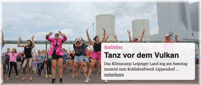 kreuzer_leipzig's tweet photo. Mit einstudierten Choreografien endete die Demonstration »Tanz und schwitz für Pödelwitz«. Etwa 500 Menschen beteiligten sich am Samstag an der Demonstration von Neukieritzsch bis zum Kohlekraftwerk Lippendorf bei #Leipzig. https://t.co/2YcgcZmM9Z https://t.co/bNy235Yk2G