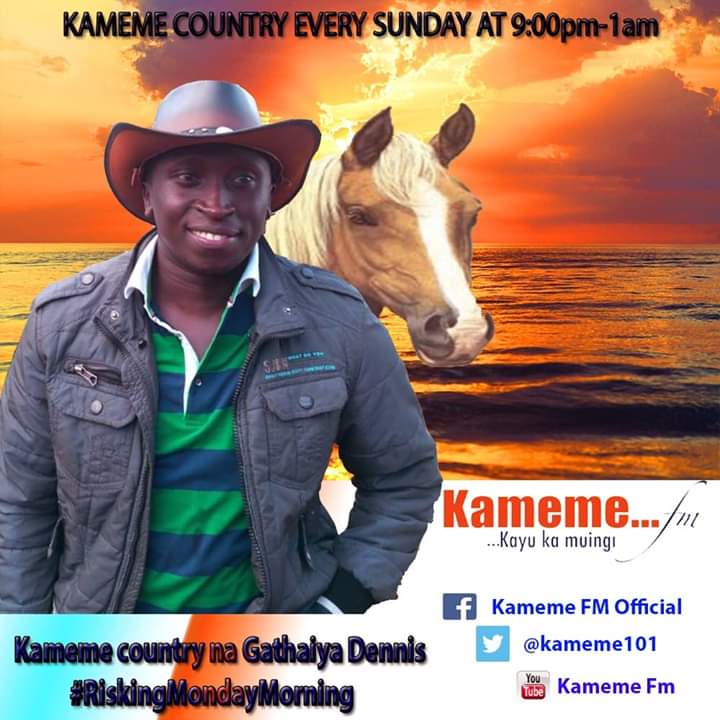 It's #RiskingMondayMorning manenos ndani ya #KamemeCountry na <a href="/GathaiyaDennis/">gathaiya dennis</a> the Sheriff!!! Ukwenda guthuthira ngoro na ruriku? Let's go country!! SMS 20014