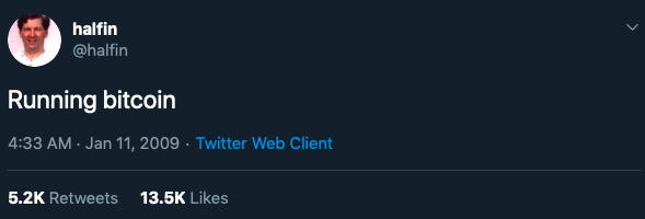 DeribitOfficial's tweet photo. Have you ever wondered when was first time the word "Bitcoin" got tweeted? Hal Finney (@Halfin) was the first person ever to use the word "Bitcoin" in his tweet back on the 9th of January, 2009. This was over 10 years ago! #Bitcoin #HalFinney https://t.co/TMBYyDU9PR