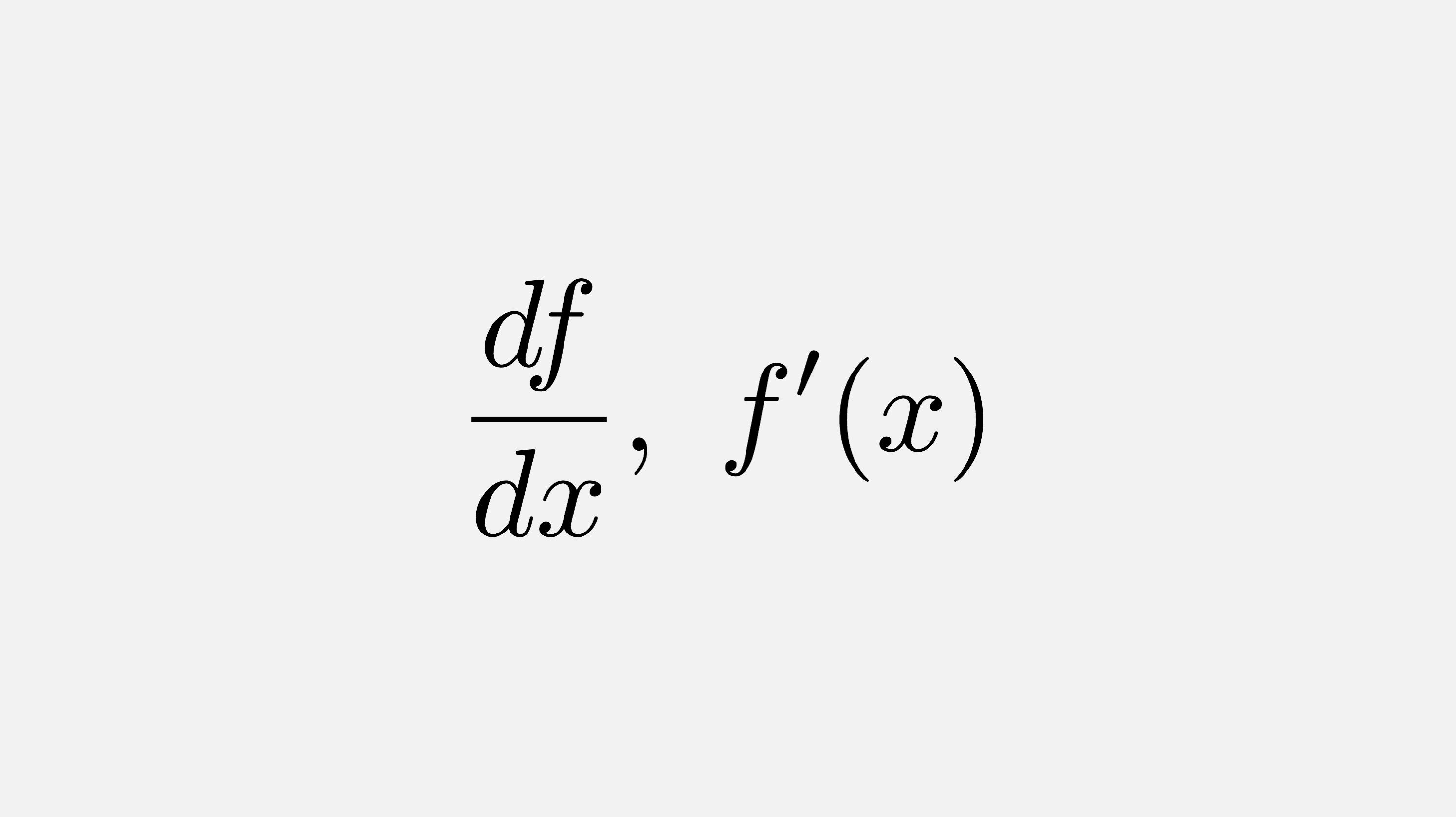 correct d/dx symbol example image