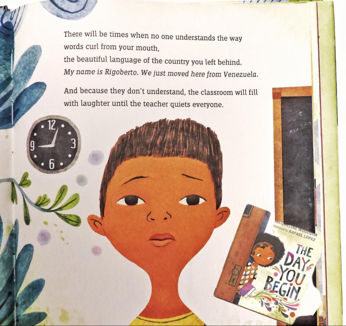 emilyfranESL's tweet photo. “There will be times when no one understands the way words curl from your mouth, the beautiful language of the country you left behind.” #TheDayYouBegin 

As we begin a new school yr, keep in mind our newcomers who will be at your mercy as educators to protect &amp; advocate 4 them! https://t.co/broDawG3G6
