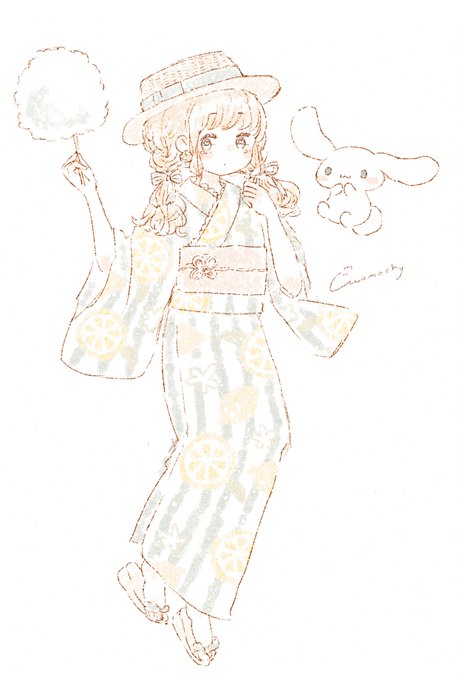 シナモンとプリン × 浴衣 ? 