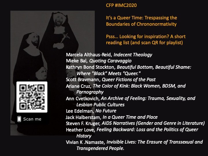 davidcrangel's tweet photo. Hey, I am putting together some sessions about chrononormativity for the #IMC2020 about #borders for the @IMC_Leeds
Want to join? Check our CfP, RT, Print, Distribute, and Enjoy the playlist! #medieva #modern #queer #notquitethequeereye https://t.co/wPiD625JG4