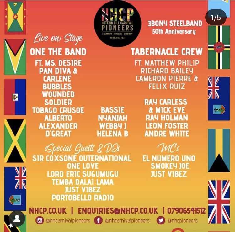 Catch me performing today at the #NottingHillCarnivalPioneers festival at Emslie Horinman Pleasance Park.  #panman #steeldrum #michaelolivier #bubbles #NHCP #performance