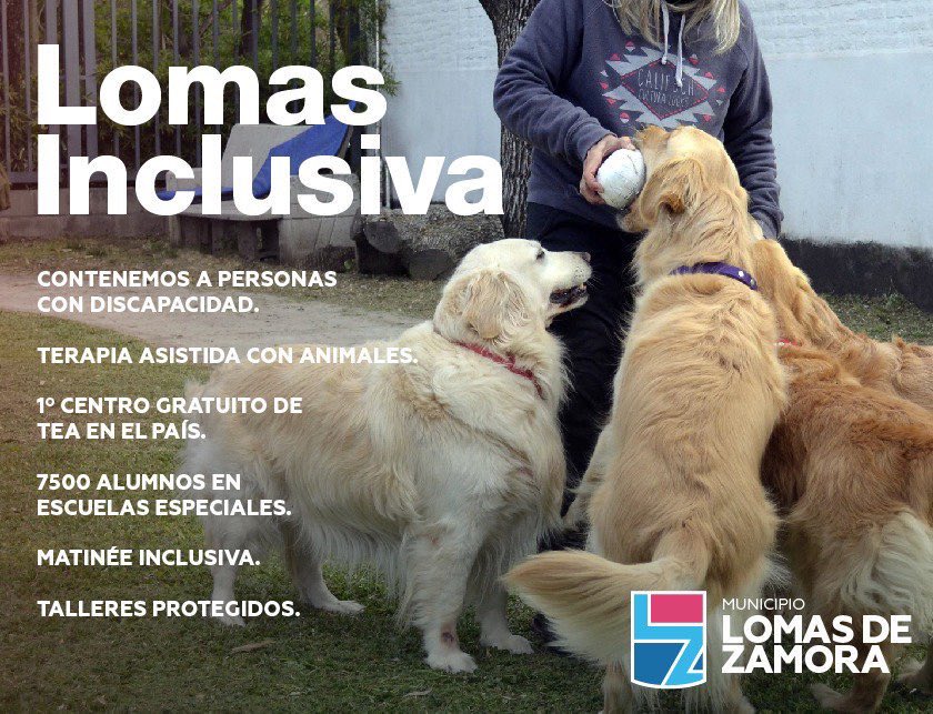 MunicipioLdeZ's tweet photo. Construimos el primer centro gratuito para niños y niñas con TEA del país, tenemos terapia asistida con animales y llevamos adelante una Matinée Inclusiva. #LomasInclusiva https://t.co/Be1mpd31LY