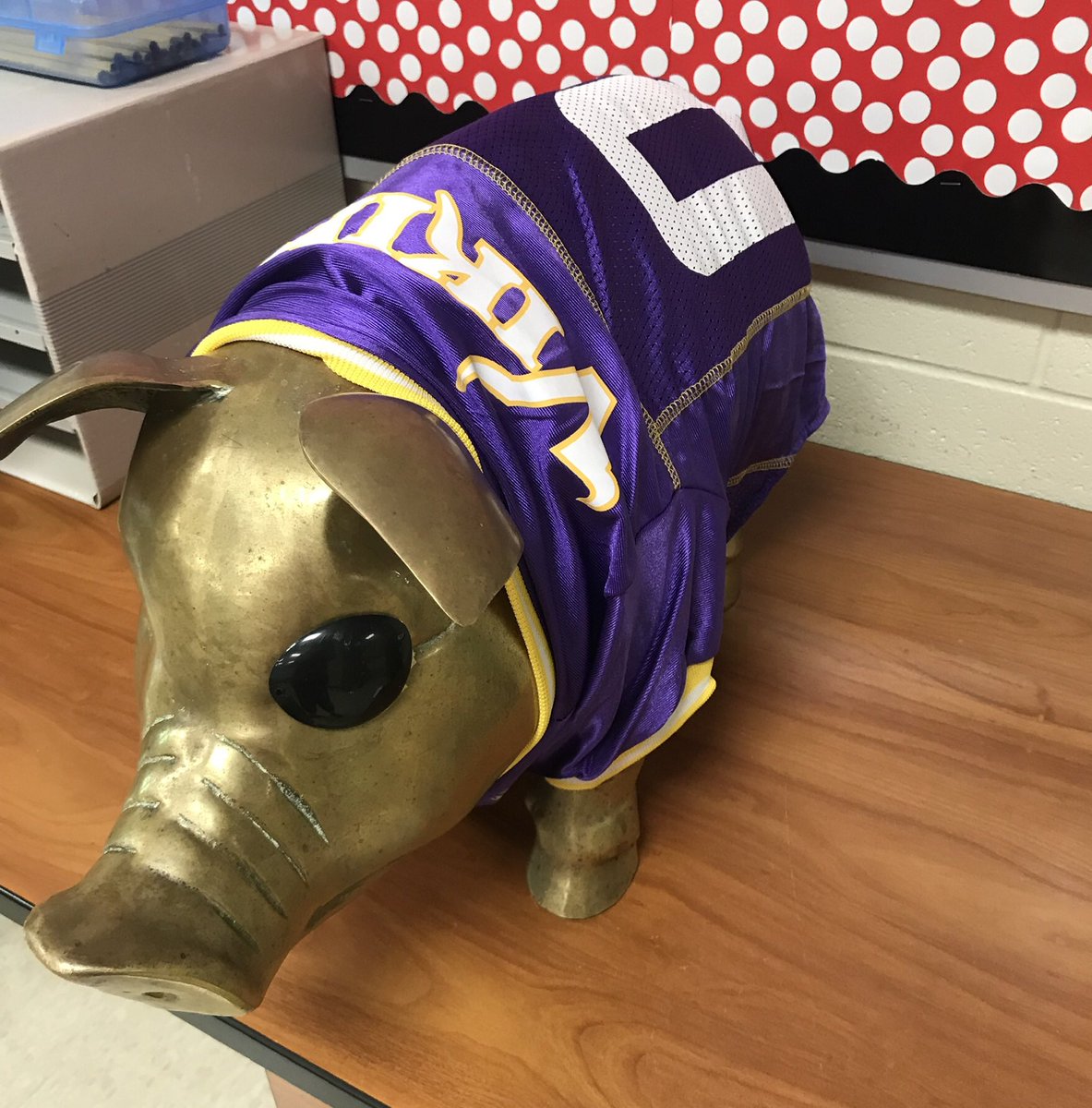 TakeThePig's tweet photo. I’m pretty excited for football season and the upcoming school year! Come visit me in my new room - G106 - I’ve missed everyone! https://t.co/HxBAHwMZdf