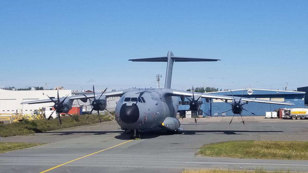 veryboeing's tweet photo. An RAF #A400 #AtlasC1 at CYHZ https://t.co/j9BsDYP8Vj