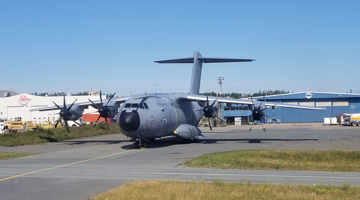 veryboeing's tweet photo. An RAF #A400 #AtlasC1 at CYHZ https://t.co/j9BsDYP8Vj