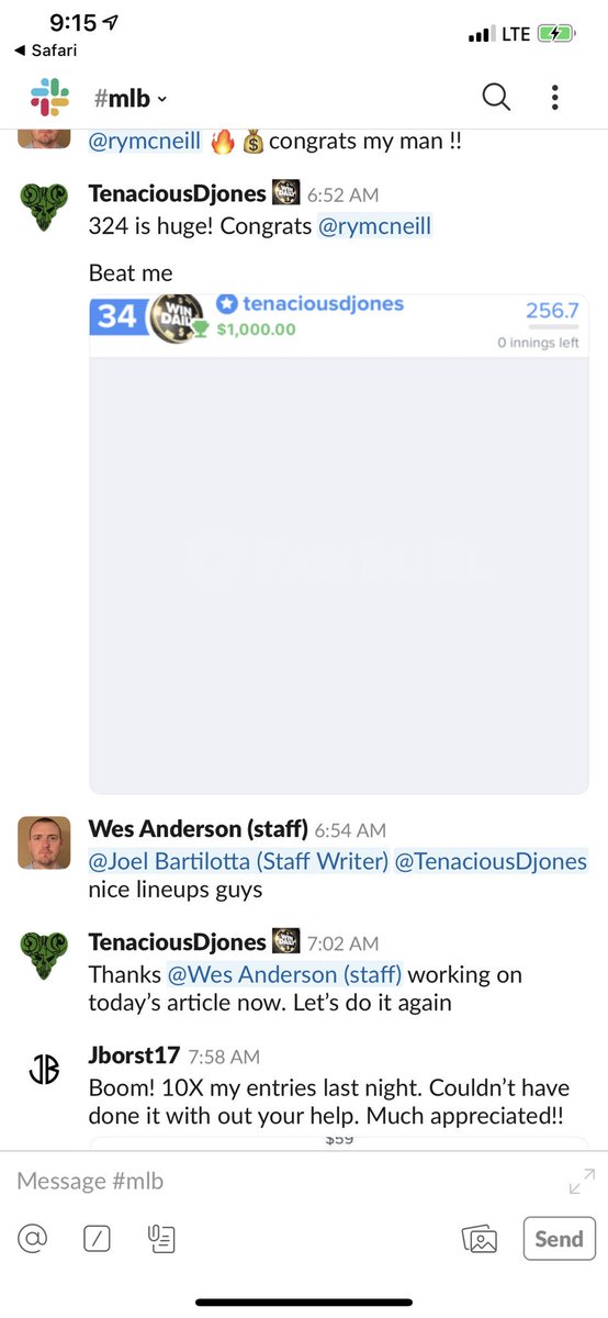 WinDailySports's tweet photo. 🙏🙏🙏 Nothing better then waking up to see all of our premium gold #WINDAILYSPORTS subscribers crush the #mlb slate. #cheatsheets + #slackchannel + #projectionmodels = #profits 💰💰💰 if you haven’t signed up take advantage of the early bird offer at https://t.co/PDHRDAfThl https://t.co/NkHIeeFoqb