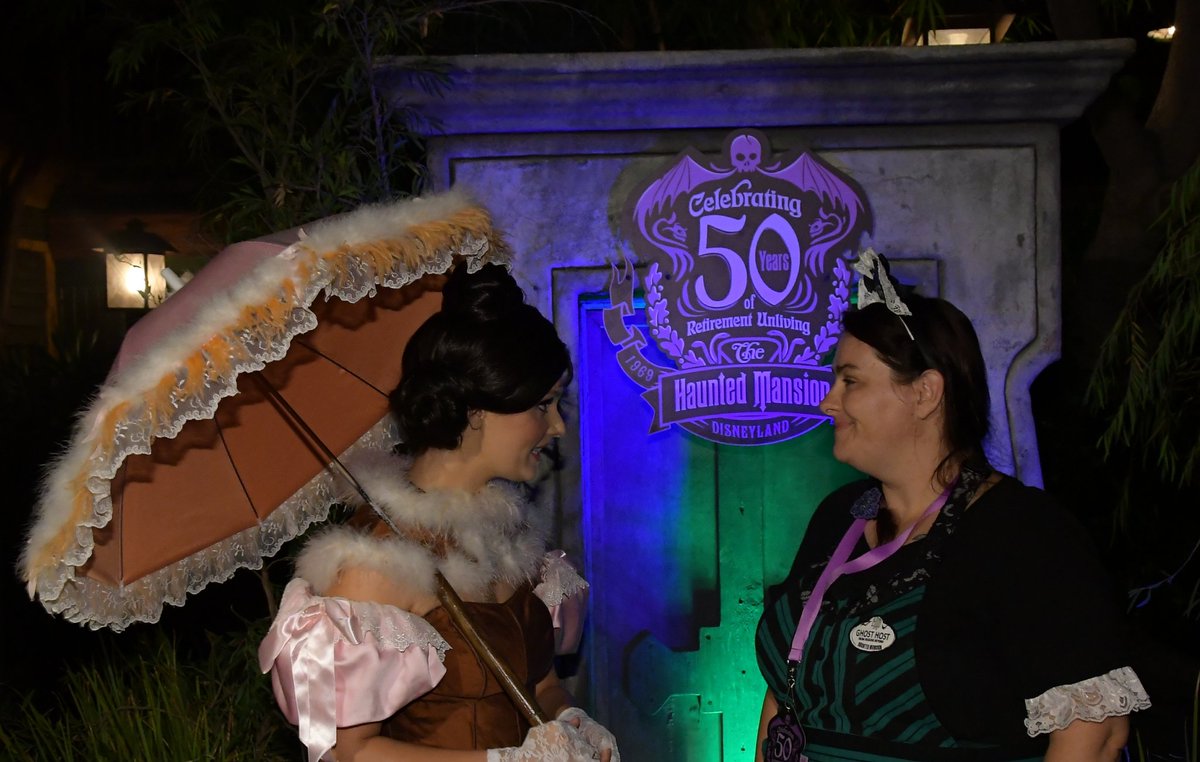 tml53538's tweet photo. @Khallion Mine also!!! Met her last week at disneyland. She is as sweet as you would think she would be. They let her out of the mansion for the party. ;) #HauntedMansion50 https://t.co/teHxtL2yzf
