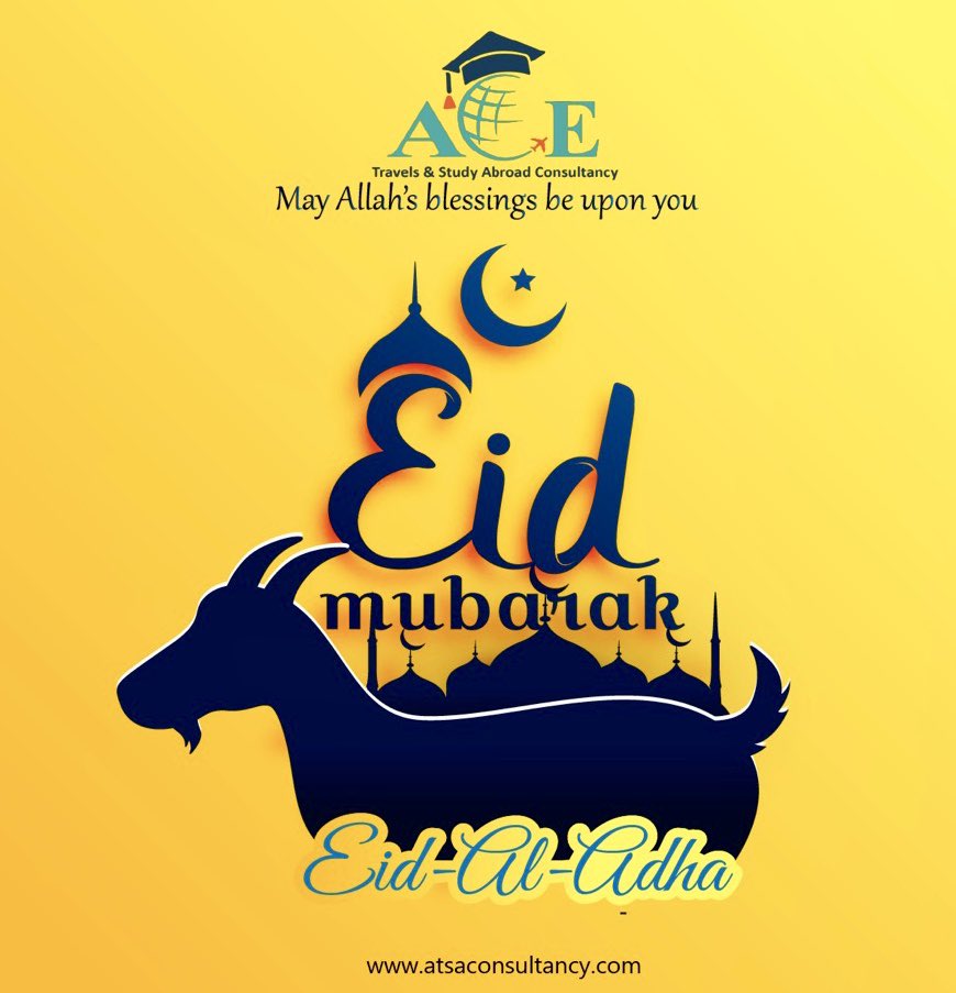 AceAbroad's tweet photo. May Allah’s blessings be with you today and always, Eid Ul Adha Mubarak! https://t.co/bnPvZbL5Dk