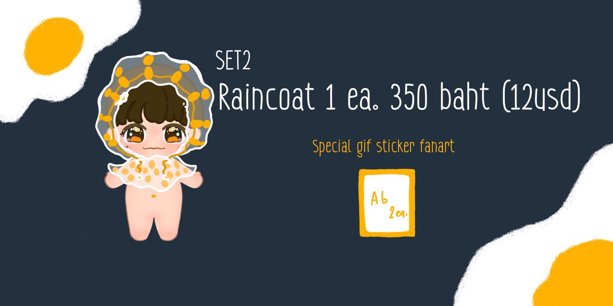 SEUNGYELL1's tweet photo. SEUNGYELL 🍳DOLL Preorder 
Open11/08/2016 - 28/09/2019
SET1 baby
📍SET1 - seungyell doll 860 baht (30usd)
🎁Special gift 
📍SET2 Raincoat 1 ea. 💰350 baht (12 usd)
🎁Special gift 
📍SET3 set1+set2. 💰1210 baht (40usd)
🎁Special gift 

Odder : https://t.co/d32nxyoEdA https://t.co/cxMB5ADUZ6