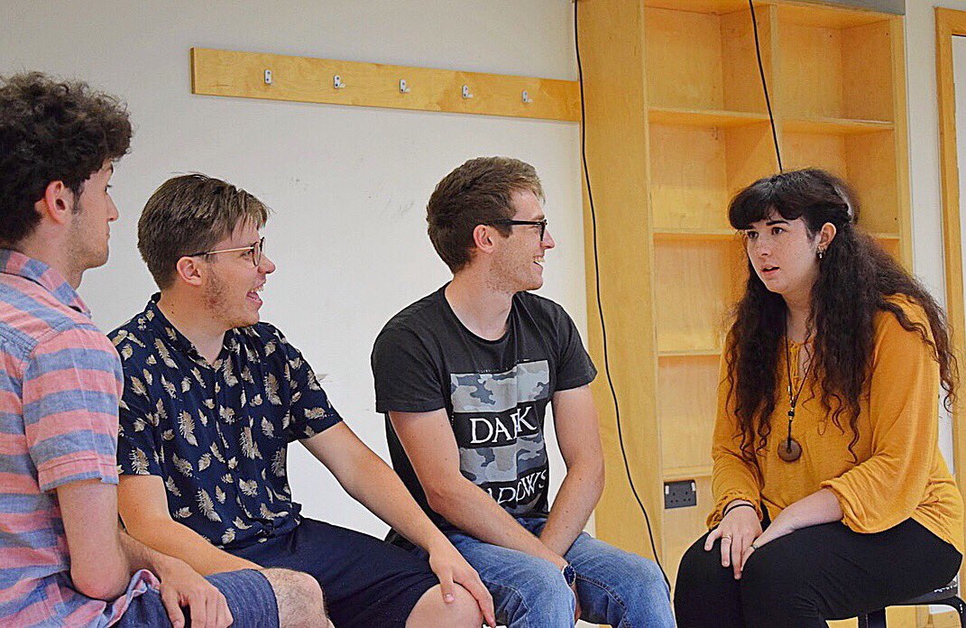 dorisnymph's tweet photo. @emrogerson bringing the facial expressions in rehearsals #edfringe #makeyourfringe #theatre #blackcomedy #comedy #thesevensecondtheory #actors #rehersals https://t.co/hcEgElQ8L6