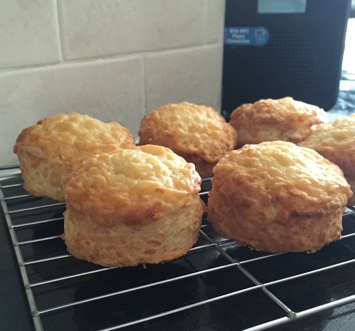 annette_d21's tweet photo. Not quite up to @TeessideHospice coffee shop standards but quite proud of my cheese scones. #berobaking #sundayteatime https://t.co/Cz0whCMhLY