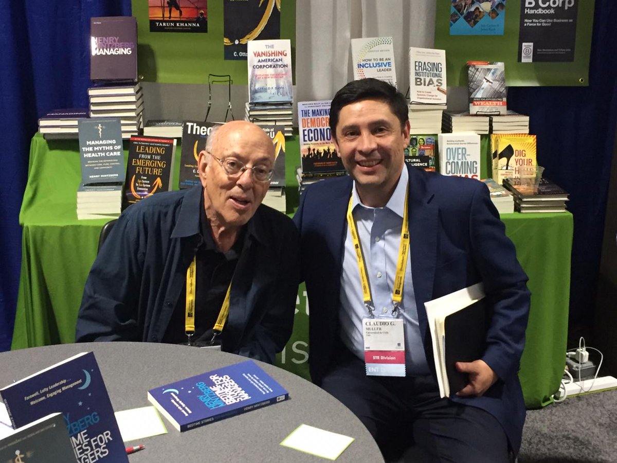 cgmullerv's tweet photo. “Bedtime Stories for Managers" - Happy to exchange some words wisdom with one of the world's premier management thinkers: #HenryMitzenberg @AOMConnect @BKpub @mcgillu #Management #StrategicPlanning https://t.co/JUrLJuHGjW