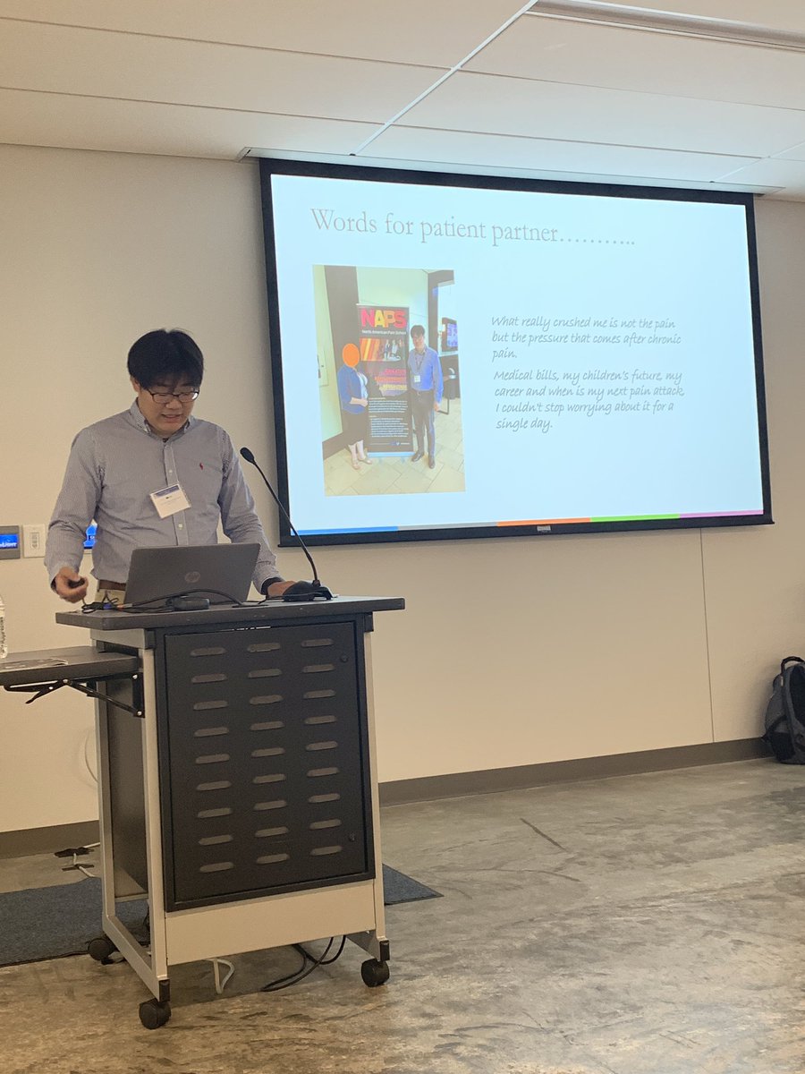 We cannot forget the impact chronic pain has on patients. It’s not just the pain that impacts them but the stress and pressure that comes after the the pain started. Loving the reference back to NAPS from <a href="/yenwuyen/">Yen</a> #MRPIG2019 #NAPainSchool