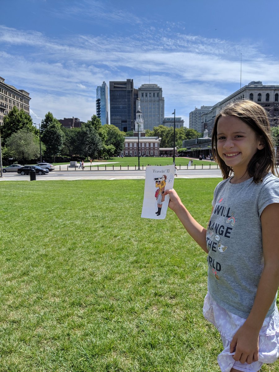 milbrand77's tweet photo. @TeachMonticello Travelin' TJ visited Independence Hall because that's where he write and signed the Declaration of Independence. #TravelinTJ https://t.co/x0s0Y2JYDh