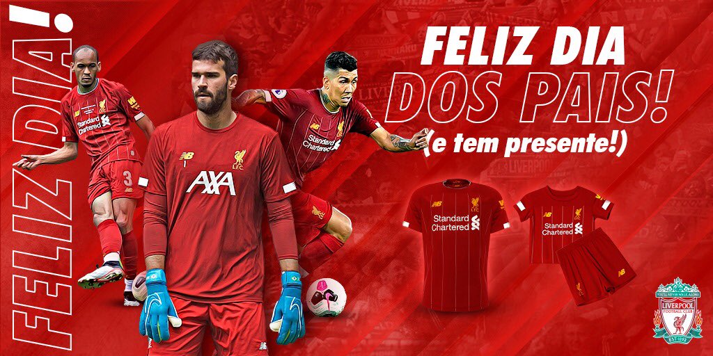 Feliz dia dos pais a todos os Reds do Brasil! 🔴🇧🇷

🎁 E tem presente! Concorra a uma camisa oficial 19/20 e um kit infantil dessa temporada. 

➡ Siga o <a href="/LFCBrasil/">Liverpool FC Brasil</a>
➡ Dê RT nesse post!

Valendo!
