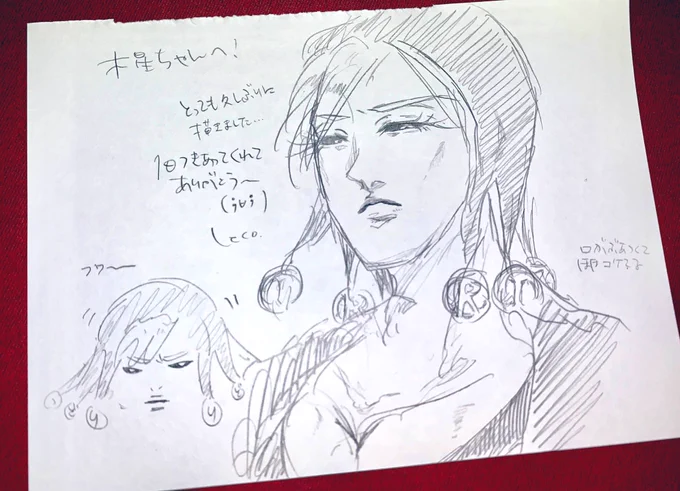 そうそう!昨日夏コミ一緒に行ったれこちゃんに駄々こねて描いてもらったリーダー🖤🖤🖤 美人セクシーなリーダーをありがとう😭😭😭 