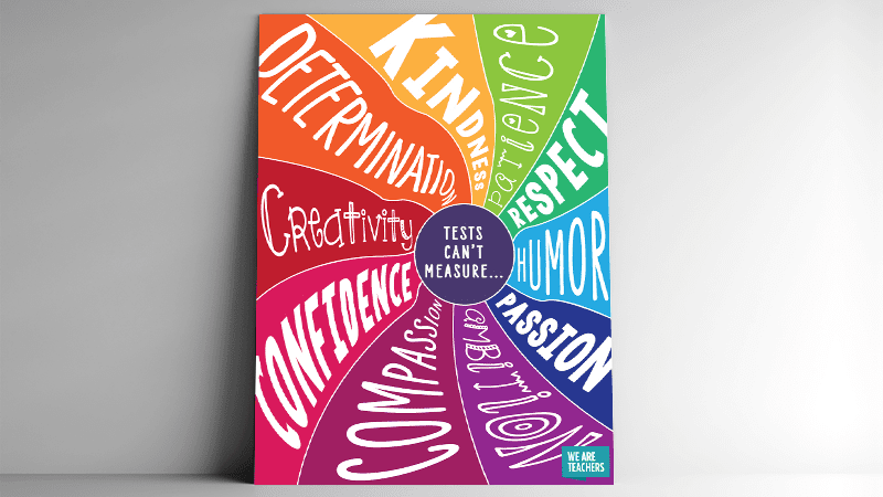 WeAreTeachers's tweet photo. There are SO many things that tests don't measure in our students. #testing

Show them with this FREE classroom poster! 😍 https://t.co/qNYzb35qPe https://t.co/KdQIGJKorr