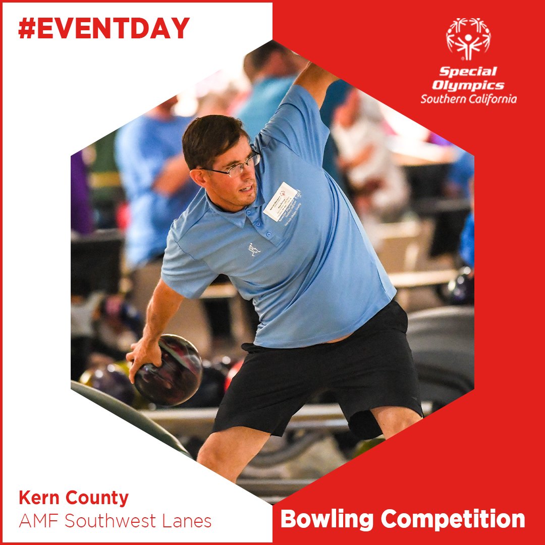 SOSoCal's tweet photo. #EventDay! π³
The 2019 Kern County Regional #Bowling Competition is today from 8:30am - 3:00pm!
Come out to AMF Southwest Lanes in Bakersfield to support your #SOSCAthletes!
#WeAreSOSC #LETR4SOSC #SOSCBC https://t.co/5jUrI4s7f9