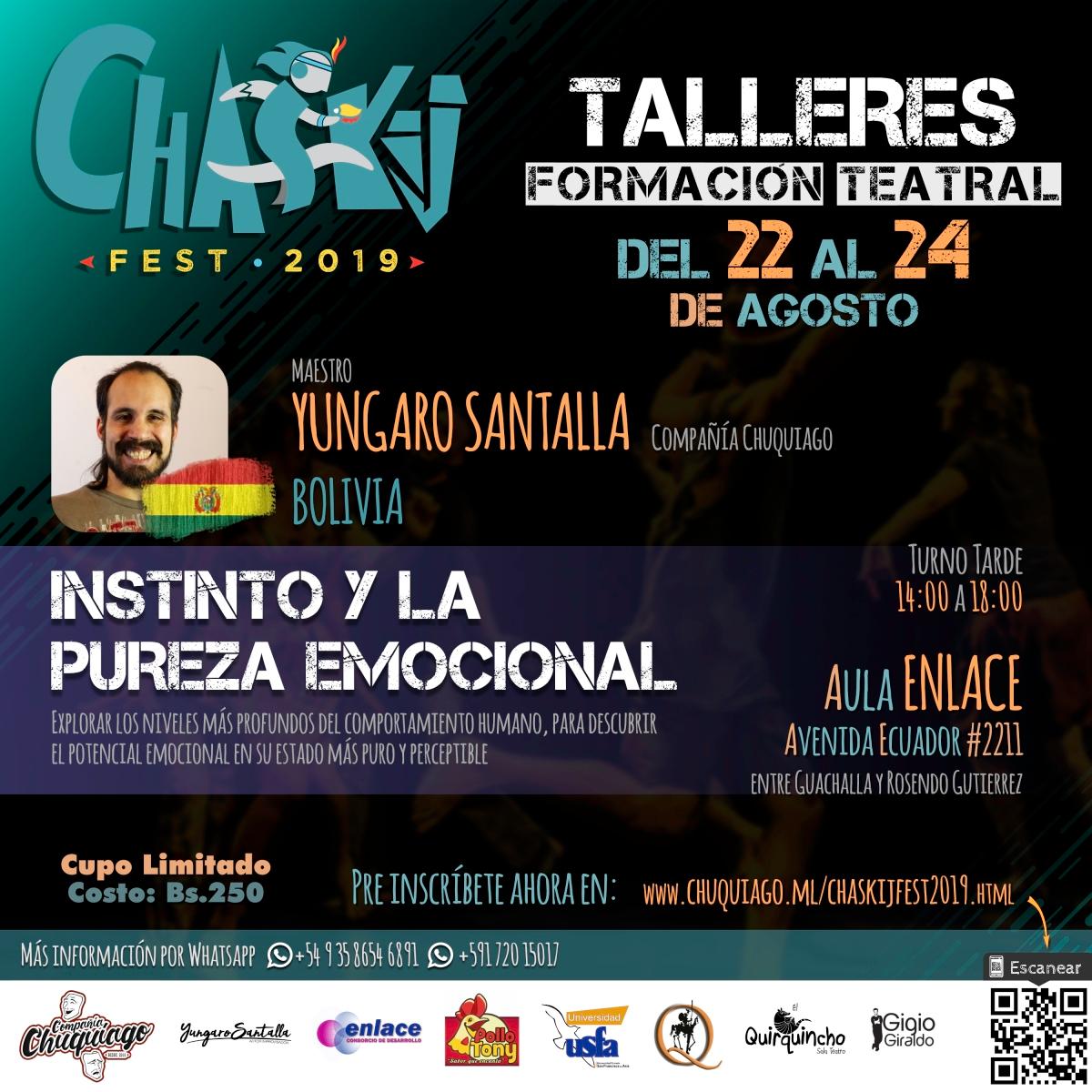 yungaro's tweet photo. Exploremos el pasado, presente y el futuro de la Impro en Bolivia... Registrate en las Charlas, Inscríbete en los Talleres y Reserva para los shows 📍 Av Ecuador 2211, entre Guachalla y Rosendo Gutierrez, conoce más en https://t.co/pe8dhVzUL5 #ChaskijFest2019 #CompañíaChuquiago https://t.co/X1oovsEp9C