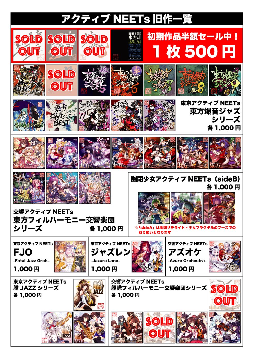 東京アクティブneets Booth始めました در توییتر 職人より明日のお知らせ 東方爆音ジャズ14は天空璋 東方フィル10は秘封倶楽部からの選曲 日焼けしたチルノと摩多羅隠岐奈の爆音ジャズアクキーが新登場 長らく品切れだった東方フィルの紅魔郷が新ジャケット 東京アクティブneets Booth始めました در توییتر 職人より明日のお知らせ 東方爆音ジャズ14は天空璋 東方フィル10は秘封倶楽部からの選曲 日焼けしたチルノと摩多羅隠岐奈の爆音ジャズアクキーが新登場 長らく品切れだった東方フィルの紅魔郷が新ジャケット