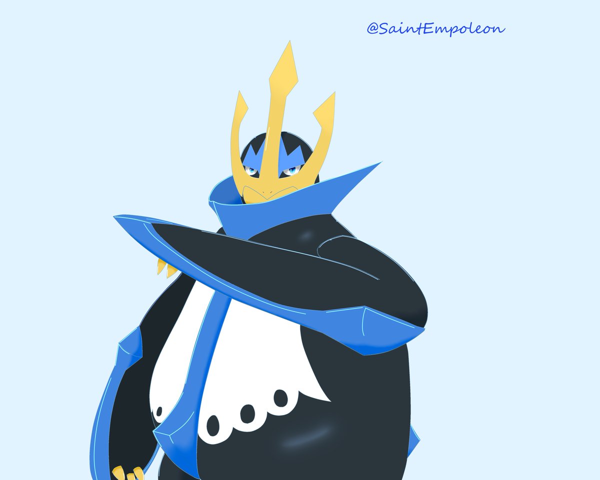 帝王堯舜 原稿 鳥ポケモンの日 過去絵ですまぬ エンペルトはいいぞ