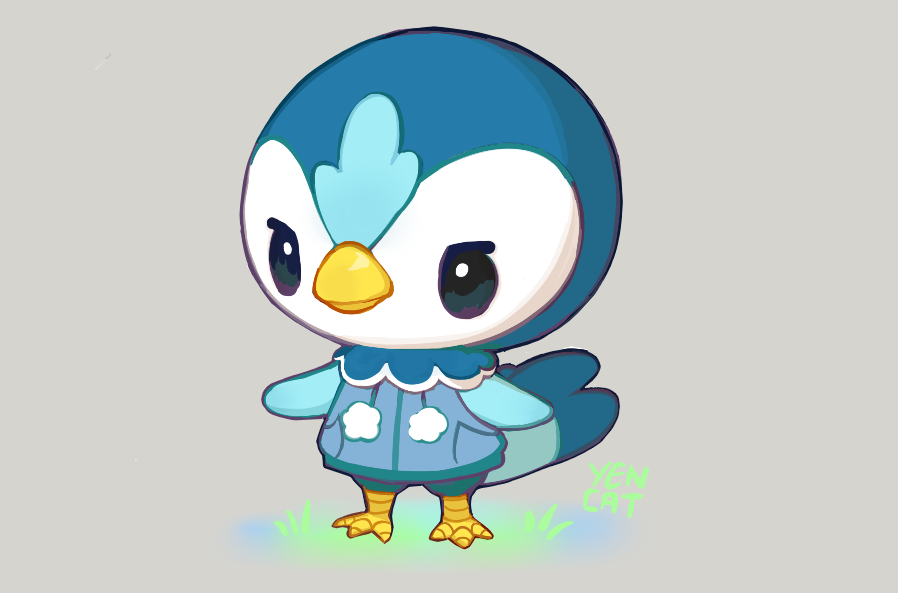 Yencatx's tweet photo. Piplup X Animal Crossing #PokemonXAC https://t.co/0rifpxmXkq