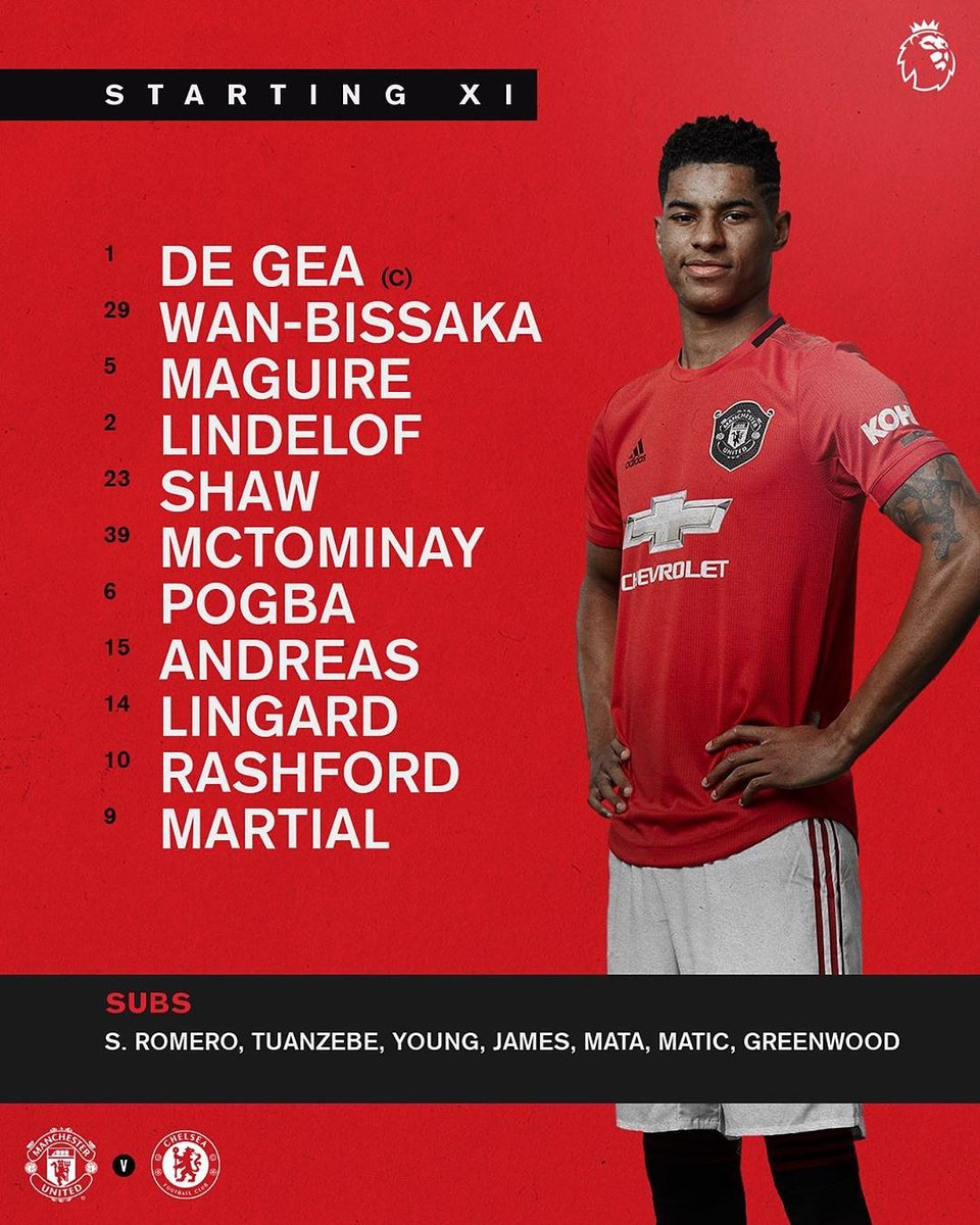 Starting XI <a href="/ManUtd/">Manchester United</a> vs Chelsea

Prediksi kalian?

#unitedarmy #unitedarmysby #unitedday #mufc #ggmu