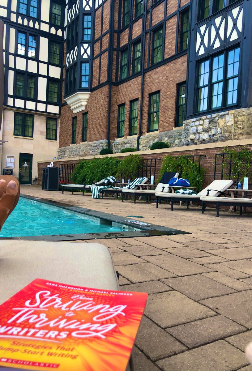 anne_horsley's tweet photo. Yβall know I Iike to read...but I really LOVE to read POOLSIDE!! I spent some time this weekend reading about enhancing writing in the classroom. Excited to get this year started, thanks for the book @CongerCasey ππΌ #simplycreeds #writingtaskforce β€οΈ https://t.co/SmuNUJpcpG