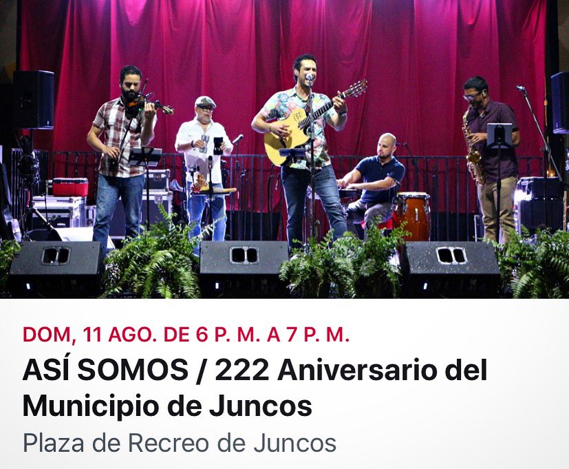 asisomos_pr's tweet photo. 🙌🏼 Llégale HoY, 11 de agosto a la Plaza de Recreo de Juncos 🧿 Actividades desde la 1:00 pm ❗️@asisomos_pr en tarima a las 6:00 PM
#ASISOMOS #ponle #AS5 #juncos #música https://t.co/2Jomo2bUYh