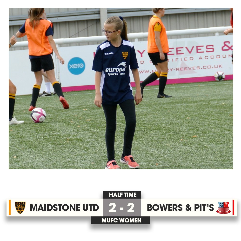 MUFCWomen's tweet photo. Half Time here at Gallagher Stadium and it's all square at 2-2 https://t.co/b4Pn1xjJK3