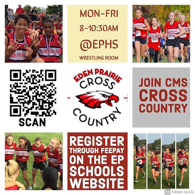 EPCMSXC's tweet photo. Come join CMS Cross Country!  Practice starts on Monday, Aug 12th from 8-10:30 at the EPHS Wrestling room.  Sign up using the link in bio https://t.co/FXecTWm9oI