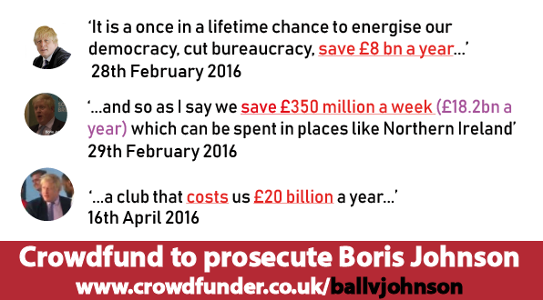MarcusJBall's tweet photo. My legal team and I are working very hard to prosecute Boris Johnson, now the Prime Minister, for the alleged offence of misconduct in public office. 

We claim that he has abused public trust by lying to the public about public spending figures.

Fund us: https://t.co/bBGCEplPDl https://t.co/LTeecGnAQf